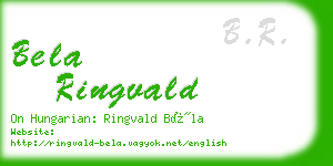 bela ringvald business card